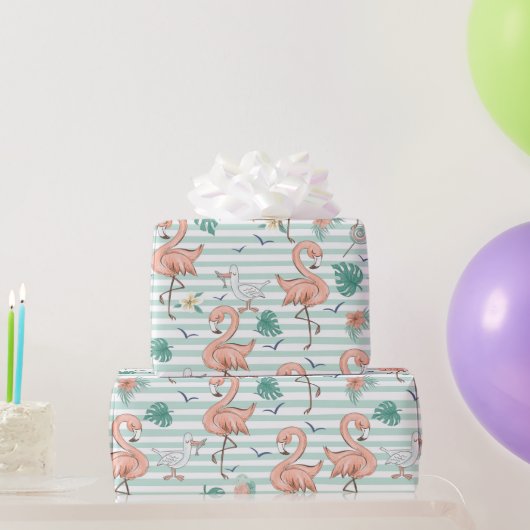 Roze Flamingo's  Inpakpapier (Feestgeschenken)