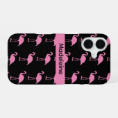 Roze Flamingo's iPhone 16 Hoesje (Achterkant horizontaal)