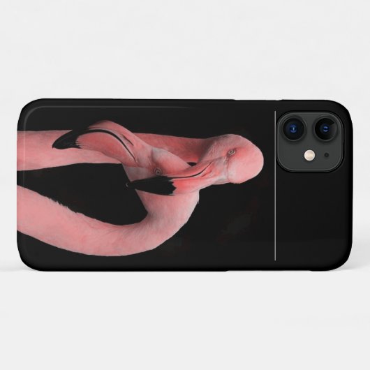 Roze flamingos iPhone case (Achterkant (horizontaal))