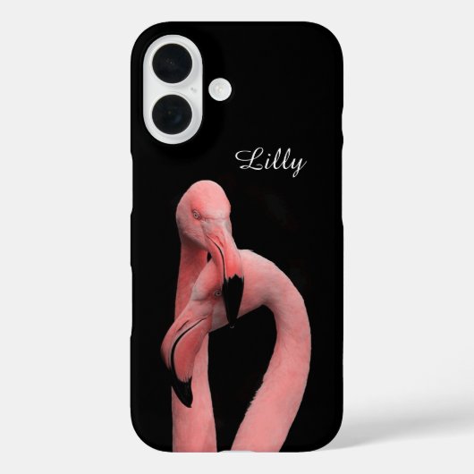 Roze flamingo's iPhone hoesje (Achterkant)