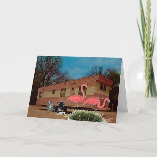 Roze Flamingo's Kaart (Voorkant)