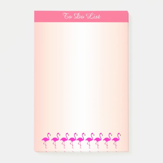 Roze flamingo's & kalligrafie op roze zonnebril post-it® notes (Voorkant)