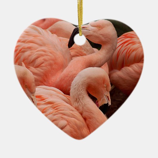 Roze flamingos keramisch ornament (Voorkant)