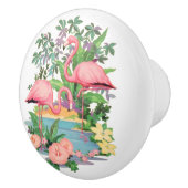 Roze flamingos keramische wasmachine of kast knop (Rechts)