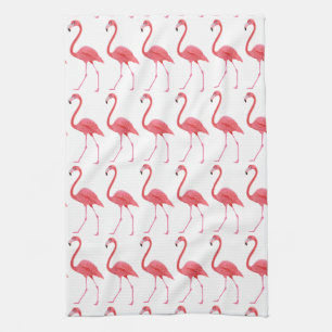 Roze flamingo's Keukenhanddoeken