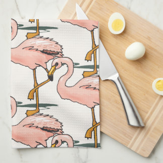 Roze Flamingos Kitchen Towelen Theedoek