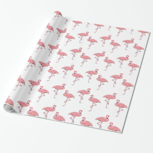 Roze Flamingo's Klassiek Tropisch Patroon Cadeaupapier