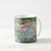 Roze Flamingos Lagoon Koffiemok (Voorkant rechts)
