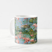 Roze Flamingos Lagoon Koffiemok (Voorkant links)