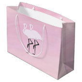 Roze Flamingo's Large Cadeautasje (Achterkant Gekanteld)