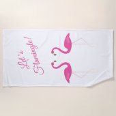 Roze flamingos, laten we de keukenhanddoek afknipp strandlaken (Voorkant)
