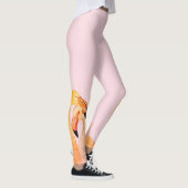 Roze Flamingo's Liefde Aangepaste Leggings (Rechts)