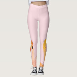 Roze Flamingo's Liefde Aangepaste Leggings