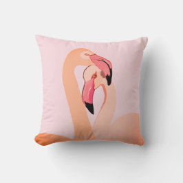 Roze Flamingo's Liefde Gooi Kussen, Flamingo Kussen