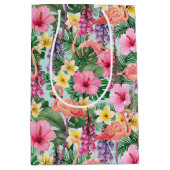 Roze Flamingo's  Medium Cadeauzakje (Voorkant)