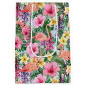 Roze Flamingo's  Medium Cadeauzakje (Achterkant)