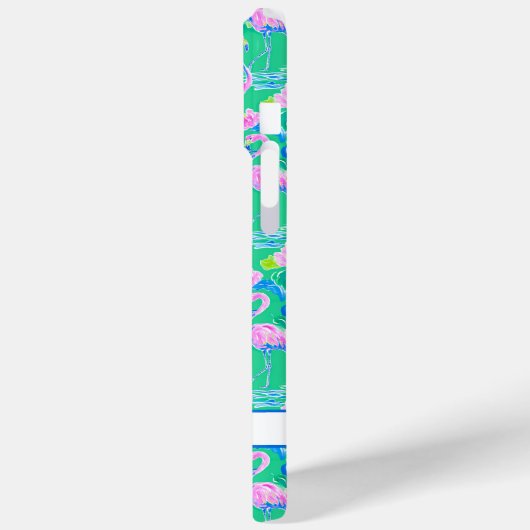Roze Flamingo's met Monogram Case-Mate iPhone Case (Achterkant / Links)