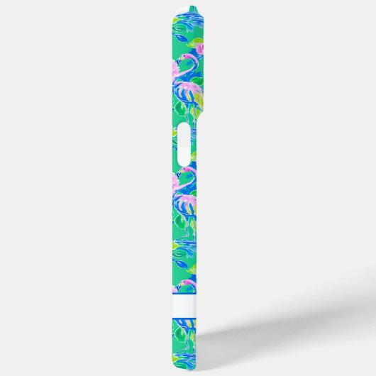 Roze Flamingo's met Monogram Case-Mate iPhone Case (Achterkant / Rechts)