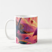 Roze flamingo's mok! koffiemok (Links)