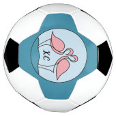 Roze Flamingo's Monogram Kunst, of Foto Voetbal (Gedraaid)