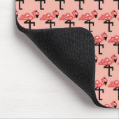 Roze Flamingos Mousepad Muismat (Hoek)