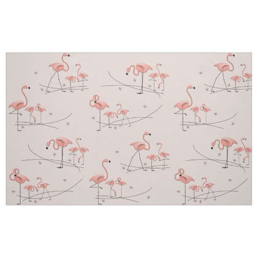 Roze Flamingo's Multi grote patroon Stof (Fat Quarter)