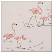Roze Flamingo's Multi grote patroon Stof (Swatch)