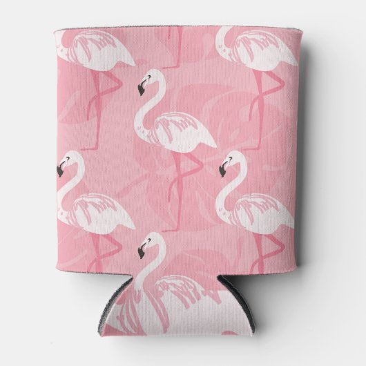 Roze flamingo's: naadloze illustratie. blikjeskoeler (Voorkant)
