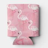 Roze flamingo's: naadloze illustratie. blikjeskoeler (Achterkant)