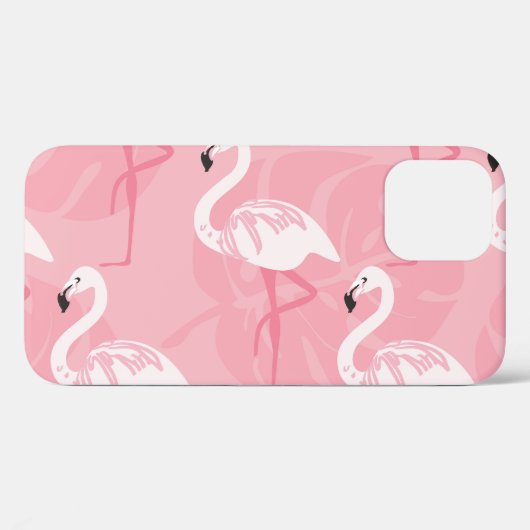 Roze flamingo's: naadloze  illustratie. Case-Mate iPhone case (Achterkant (horizontaal))