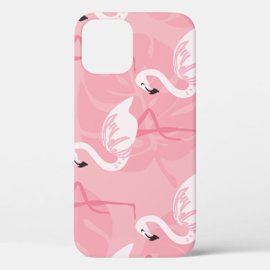 Roze flamingo's: naadloze  illustratie. Case-Mate iPhone case (Achterkant)