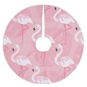 Roze flamingo's: naadloze illustratie. kerstboom rok