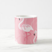 Roze flamingo's: naadloze  illustratie. koffiemok (Center)