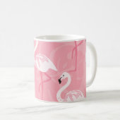 Roze flamingo's: naadloze  illustratie. koffiemok (Voorkant rechts)