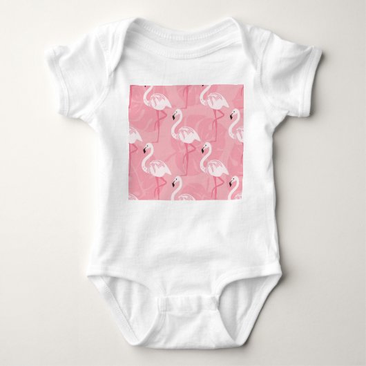 Roze flamingo's: naadloze  illustratie. romper (Voorkant)