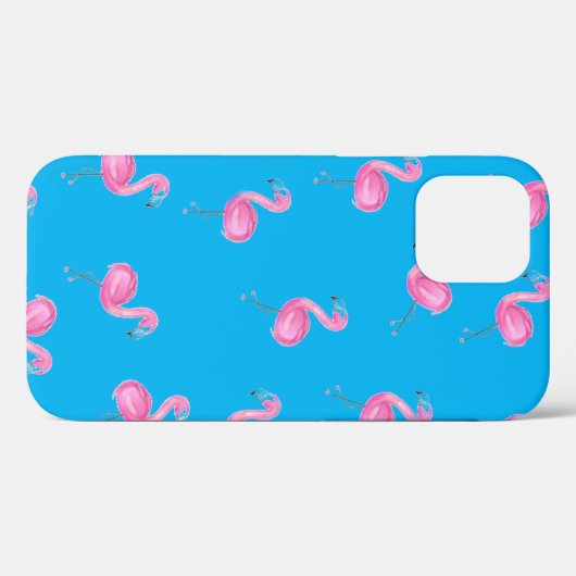 roze flamingos op aqua Case-Mate iPhone case (Achterkant (horizontaal))