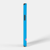 roze flamingos op aqua iPhone hoesje (Rechterkant)