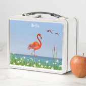 Roze flamingos op een mooi Florence landschap (In situ)