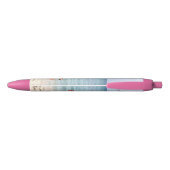 Roze Flamingo's op het Strand Blauwe Inkt Pen (Achterkant)