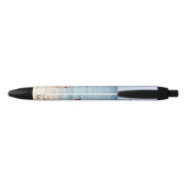 Roze Flamingo's op het Strand Blauwe Inkt Pen (Achterkant)