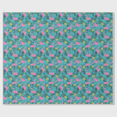 Roze Flamingo's Palm: Exotisch Hawaï Cadeaupapier (Vlak)