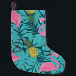 Roze Flamingo's Palm: Exotisch Hawaï Kleine Kerstsok<br><div class="desc">naadloos patroon met roze flamingo's en groene palmbladeren. Exotische Hawaii kunst achtergrond is tropisch trendy. Ontwerp voor stof, textiel, inpakpapier en andere decoratie. Tropische trend: roze flamingo's en palmbladeren! Trendy Hawaii Art: Flamingo's & Palmbladeren! achtergrond, abstract, tropisch, illustratie, textuur, decor, strand, zomer, mode, natuur, lente, blad, bos, dier, beauty, tuin,...</div>