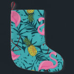 Roze Flamingo's Palm: Exotisch Hawaï Kleine Kerstsok<br><div class="desc">naadloos patroon met roze flamingo's en groene palmbladeren. Exotische Hawaii kunst achtergrond is tropisch trendy. Ontwerp voor stof, textiel, inpakpapier en andere decoratie. Tropische trend: roze flamingo's en palmbladeren! Trendy Hawaii Art: Flamingo's & Palmbladeren! achtergrond, abstract, tropisch, illustratie, textuur, decor, strand, zomer, mode, natuur, lente, blad, bos, dier, beauty, tuin,...</div>