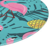 Roze Flamingo's Palm: Exotisch Hawaï Snijplank (Hoek)