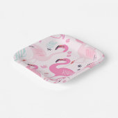 Roze Flamingo's Papieren Bordje (Gebogen)