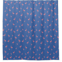 Roze flamingo's patroon op blauw