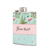 Roze Flamingos Polka Dots Heupfles (Links)