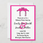Roze flamingos Rehearsal Dinner Invitations Kaart (Voorkant)
