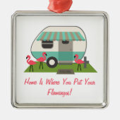 Roze Flamingo's & Retro Ornament van de (Voorkant)