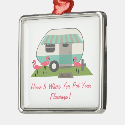 Roze Flamingo's & Retro Ornament van de (Links)